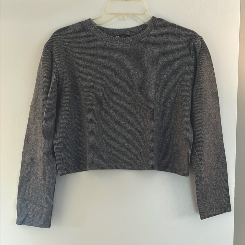 Zara Lined Cropped Sweater